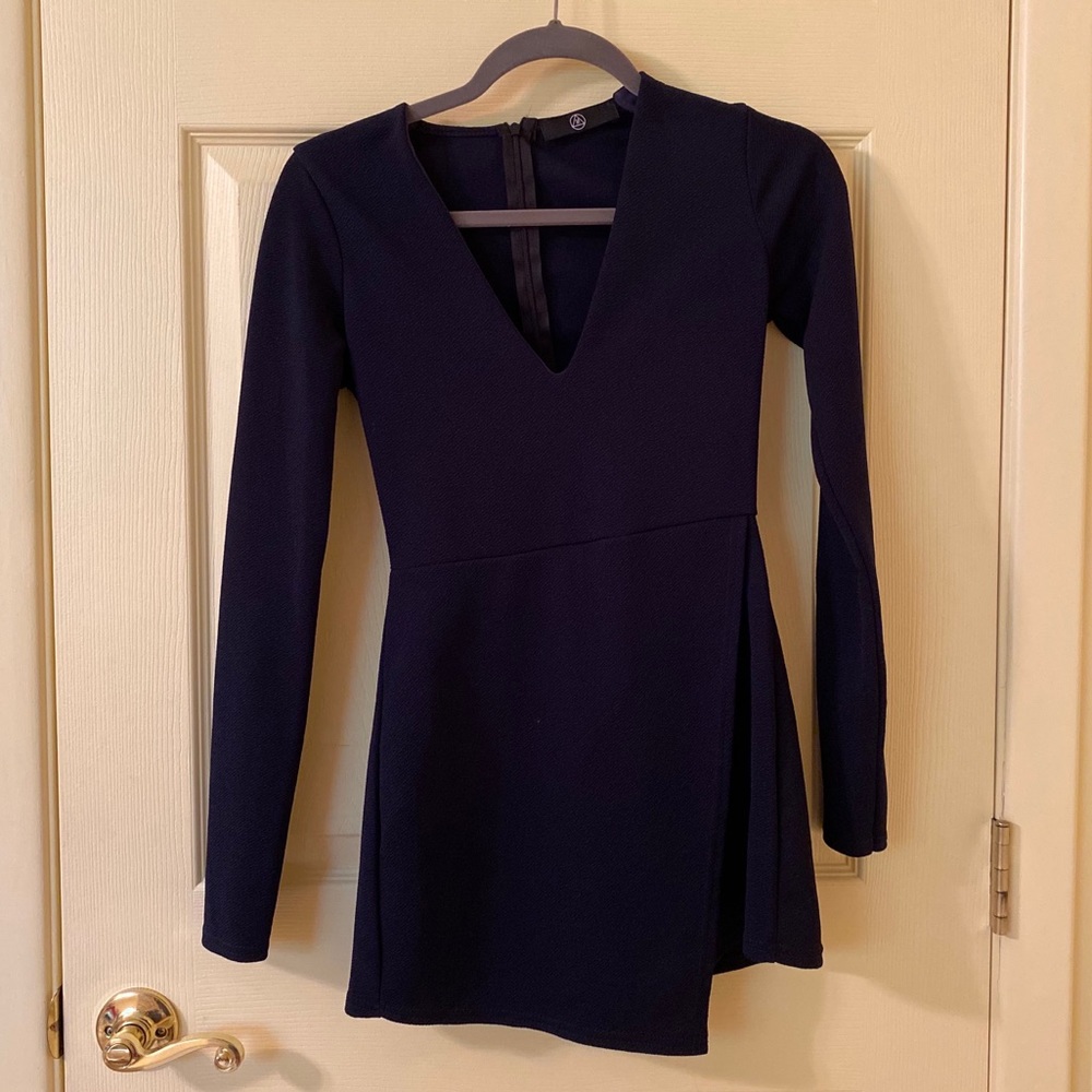 Navy Long Sleeve Romper